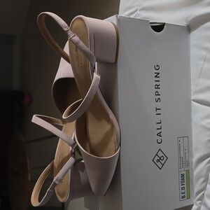 Call it Spring pink suede heels size US 9 EUR 40